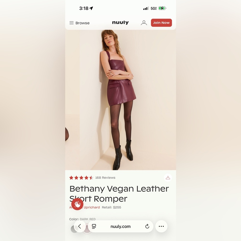 Bethany Vegan Leather Skort Romper Amanda Uprichard
